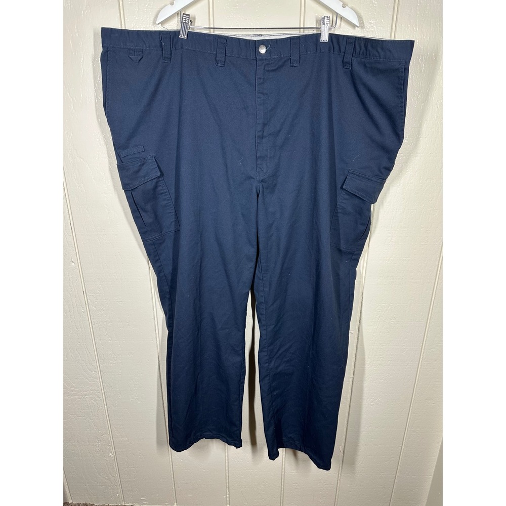 Dickies Cargo Pants Mens 56 Navy Blue Flex Workwear Straight Leg W435B86